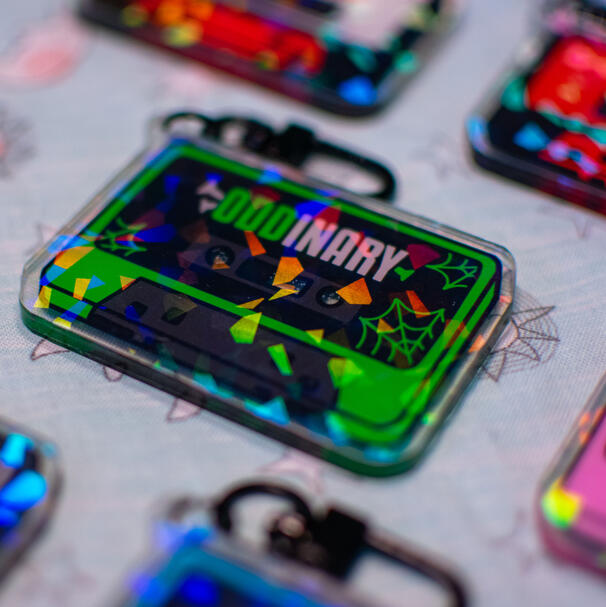 stray kids album cassette tape keychain - oddinary