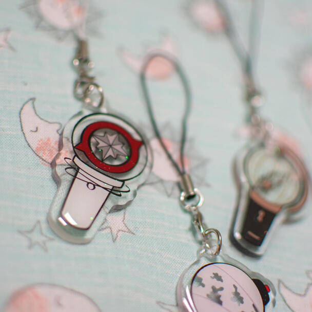 kpop lightstick phone charms